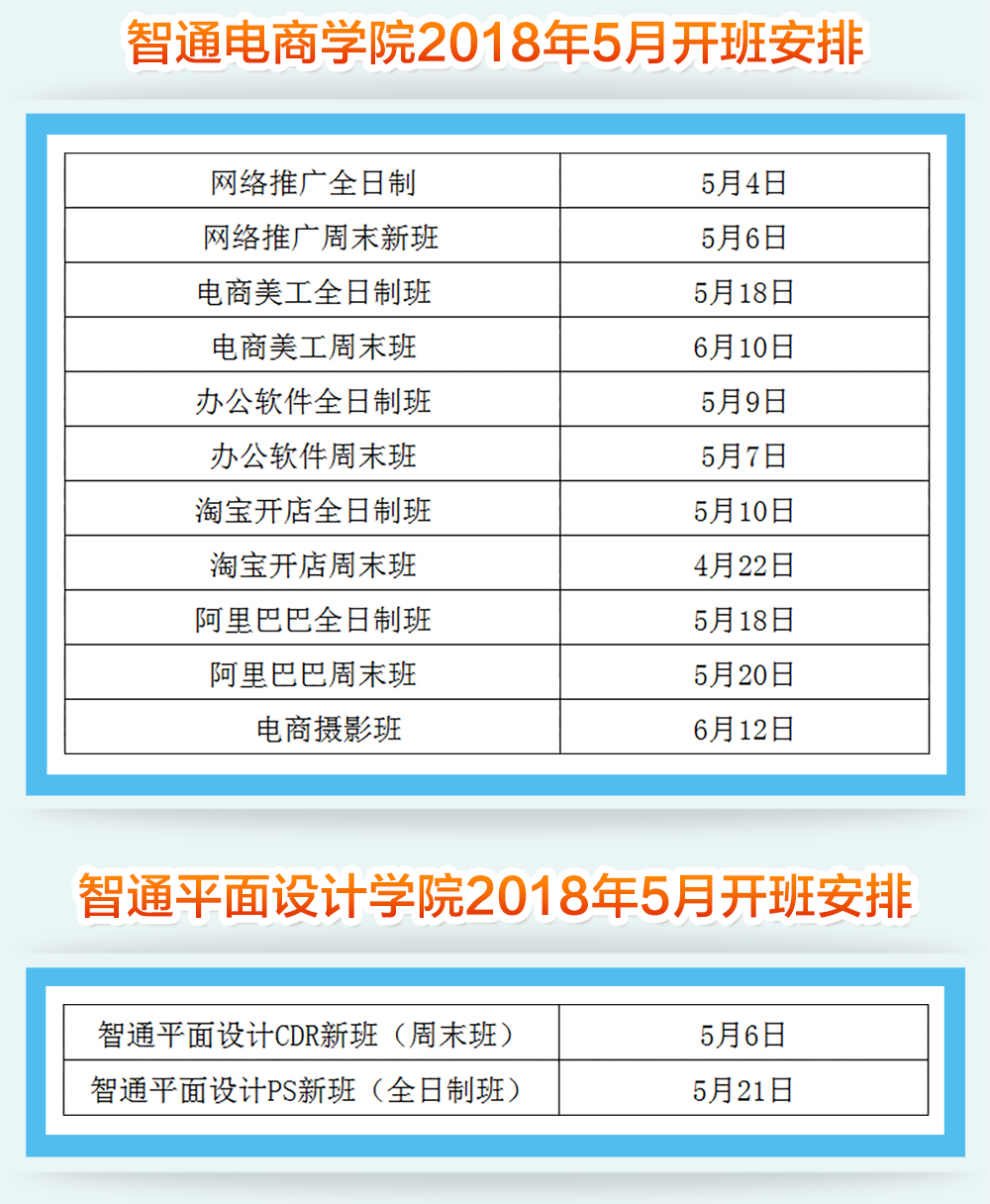 智通培訓(xùn)5月開(kāi)班計(jì)劃03