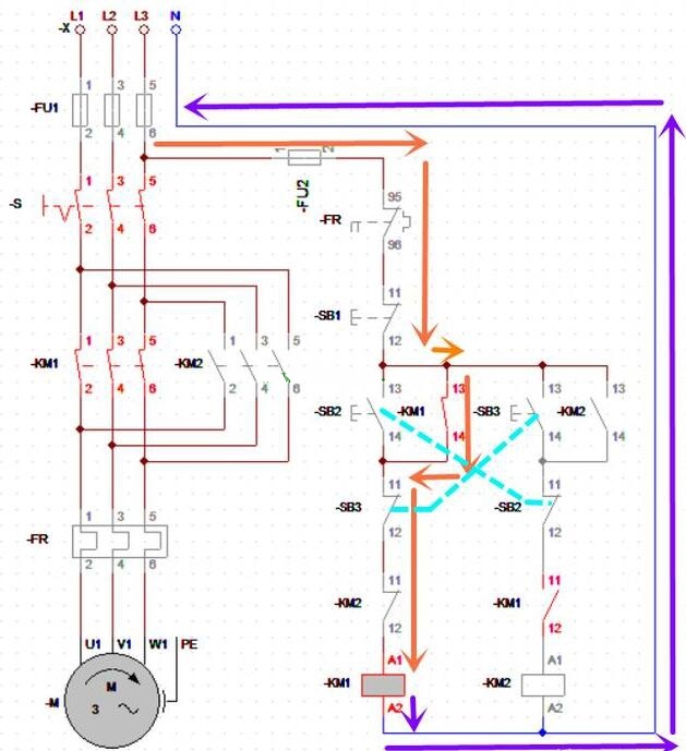 電工證報考條件-三相交流電動機正反轉(zhuǎn)互鎖電路的分析