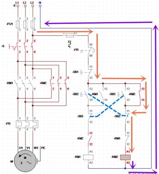 電工證報考條件-三相交流電動機正反轉(zhuǎn)互鎖電路的分析